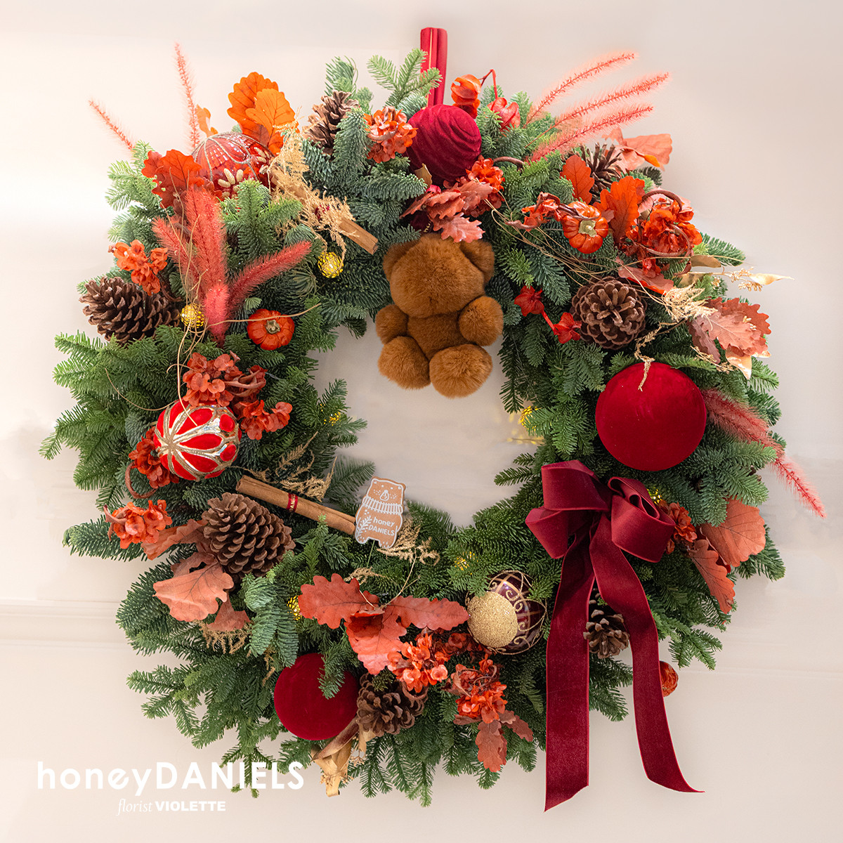 映紅・聖誕花圈（全諾貝松限定）【 12/8依序出貨 】